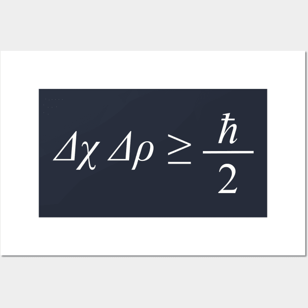 Heisenberg uncertainty principle Wall Art by Among the Leaves Apparel